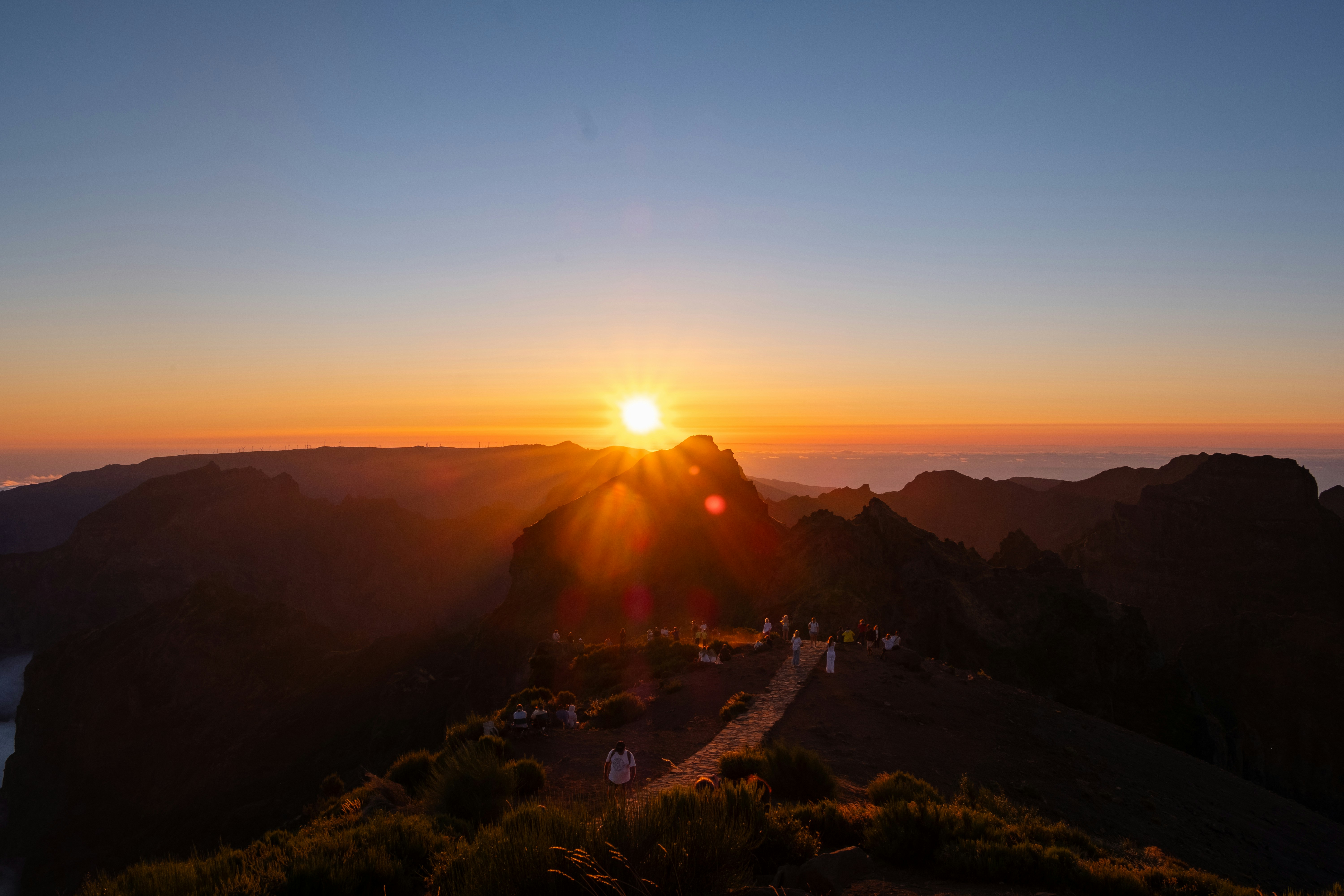 Zonsondergang boven Madeira