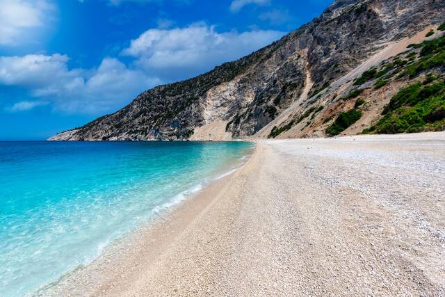 Myrtos Beach op Kefalonia