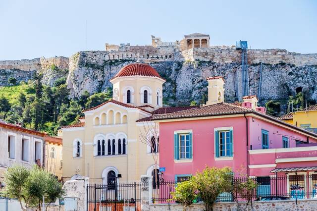 Wijk Plaka in Athene