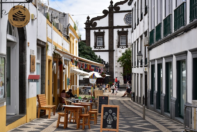 Ponta Delgada haven en stad