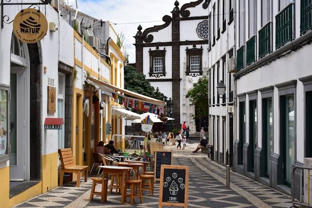 Haven en stad Ponta Delgada