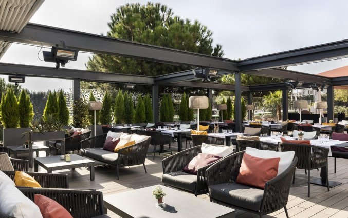 Terras van Hotel Puerta America in Madrid