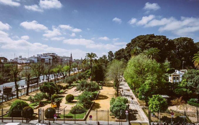 Uitzicht vanaf Azz Hotel Doña Manuela in Sevilla