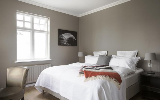 Tweepersoonskamer van Hotel Odinsve in Reykjavik op IJsland