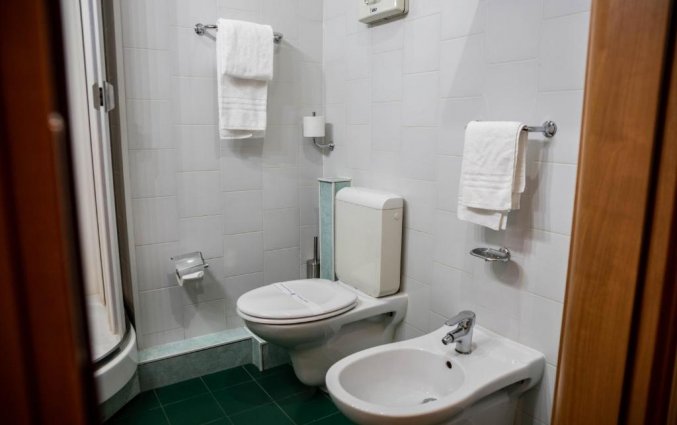 Badkamer in Hotel Berlino Milaan