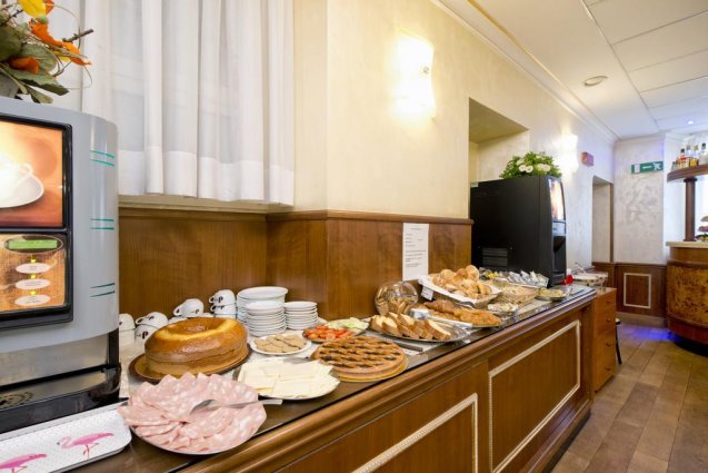 Ontbijtbuffet van Hotel Marco Polo Rome