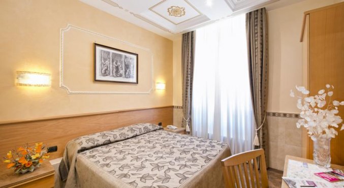 Tweepersoonskamer van Hotel Marco Polo Rome