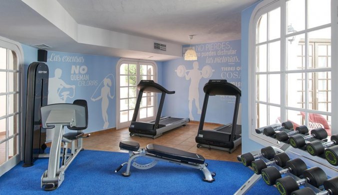 De fitnessruimte van Appartementen Hesperia Bristol Playa op Fuerteventura