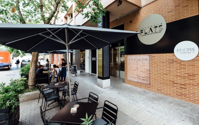 Terras van Hotel Rooms Ciencias in Valencia