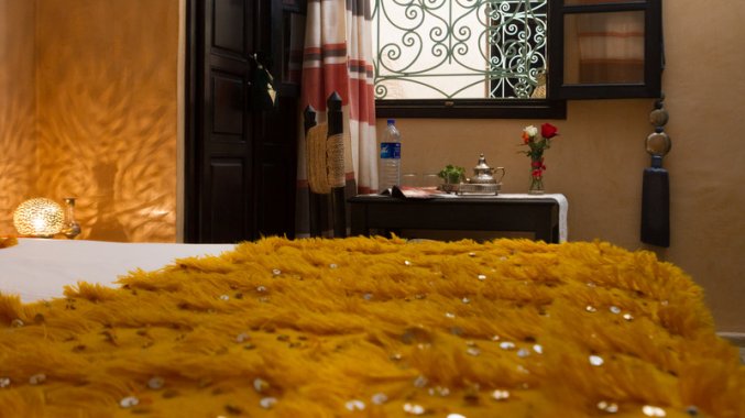Tweepersoonskamer van Riad dar Benbrahim in Marrakech