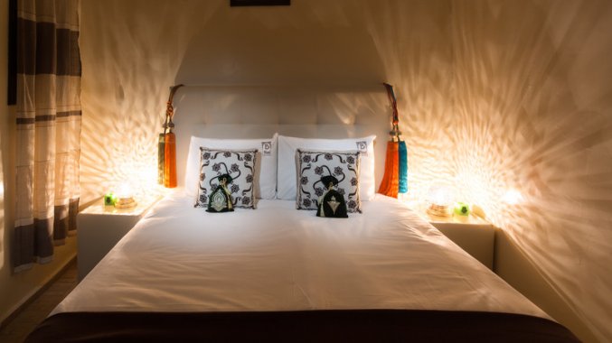 Tweepersoonskamer van Riad dar Benbrahim in Marrakech