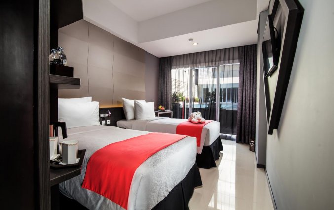 Tweepersoonskamer van Hotel Fashion Legian op Bali