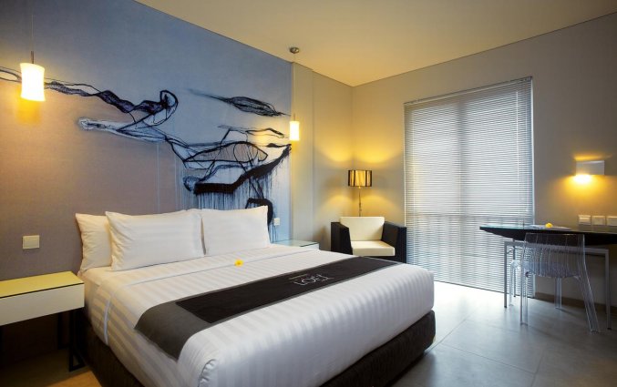 Tweepersoonskamer van Hotel Loft Legian op Bali