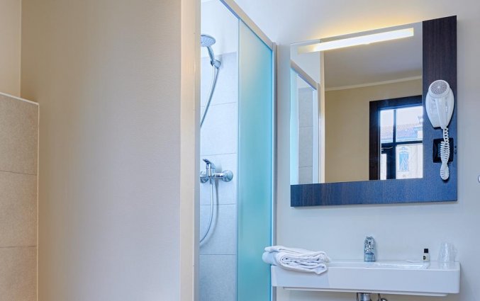 Badkamer van een tweepersoonskamer van Hotel B&B Firenze Nuovo Palazzo Di Giustizia in Florence