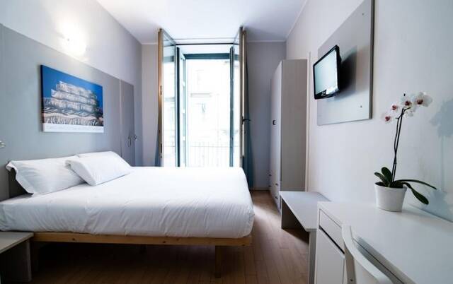 Tweepersoonskamer van Hotel Green Class Astoria in Turijn