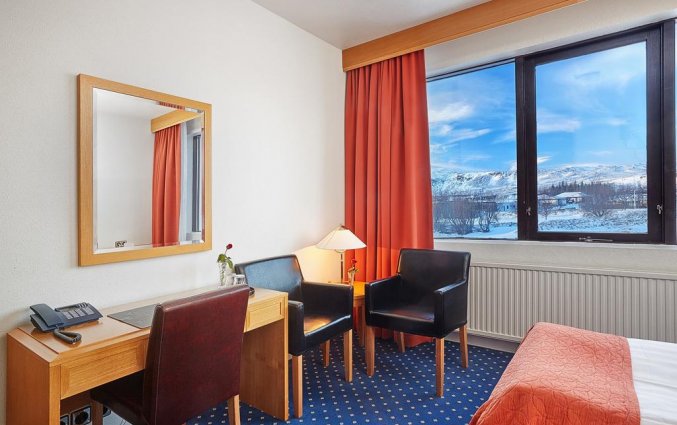 Tweepersoonskamer van Hotel Ork op IJsland