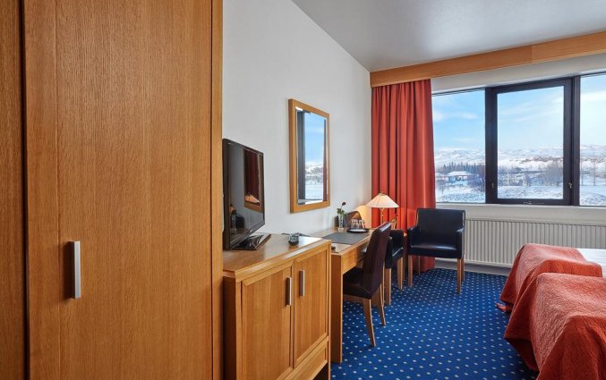 Tweepersoonskamer van Hotel Ork op IJsland