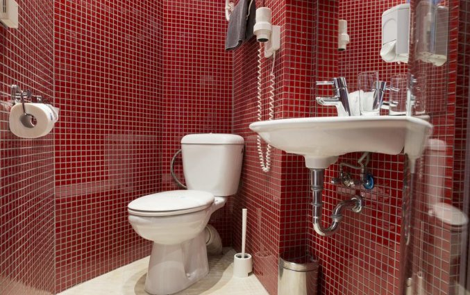 Badkamer in kamer van Hotel Royal Court in Praag