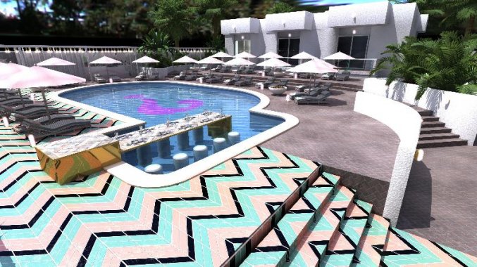Zwembad van hotel Wi-Ki Woo op Ibiza