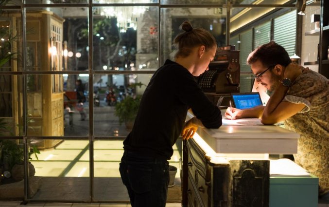 Receptie van hotel Casa Gracia in Barcelona