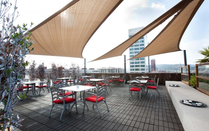 Dakterras en terras van Hotel Expo in Barcelona