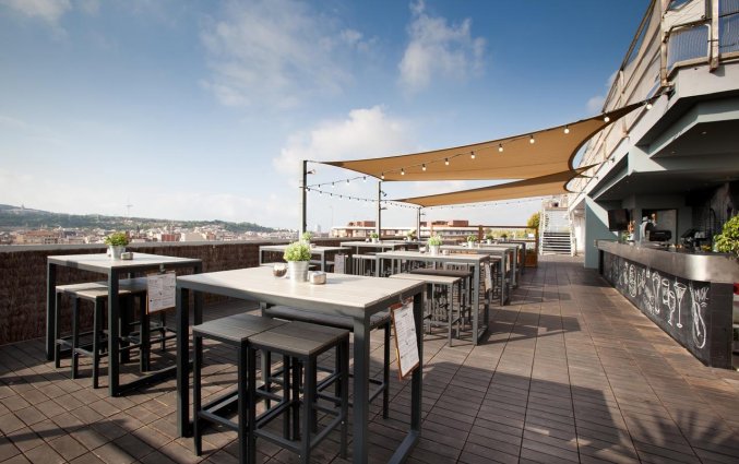 Dakterras en terras van Hotel Expo in Barcelona