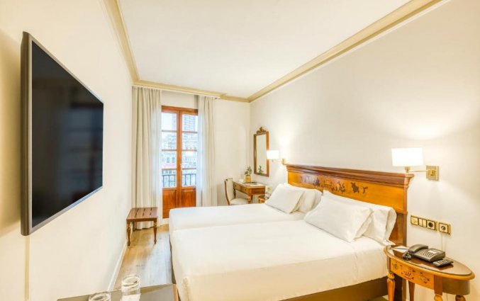 Tweepersoonskamer van Hotel Sercotel Arenal in Bilbao