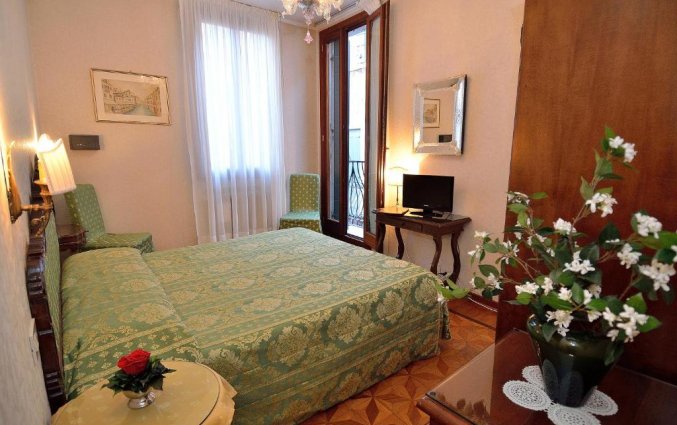 Tweepersoonskamer van Hotel Da Bruno in Venetie