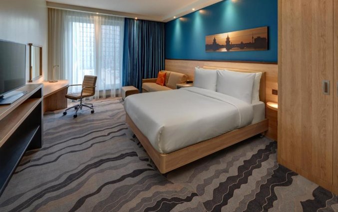 Tweepersoonskamer van Hotel Hampton Inn Berlin City Centre Alexanderplatz in Berlijn