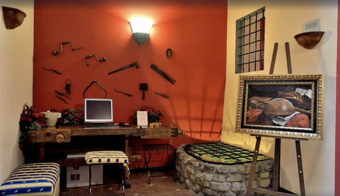 Gangen van hotel Porta Faenza