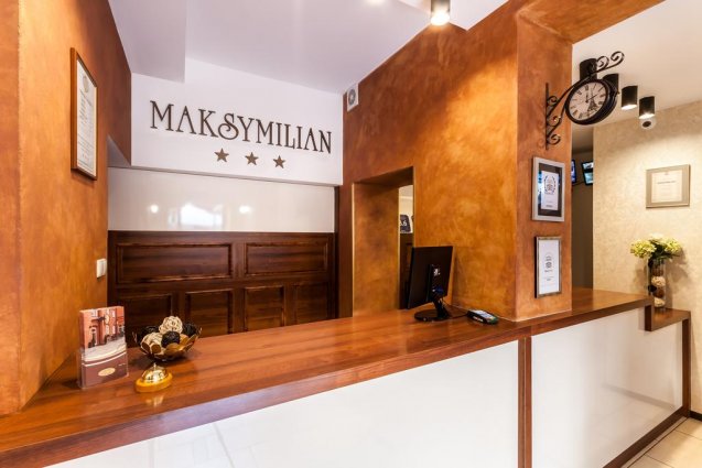 Receptie van Hotel Maksymilian in Krakau
