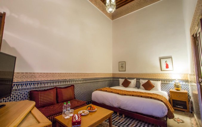 Tweepersoonskamer van Riad Myra in Fez