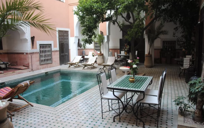Binnentuin van Riad Barroko Marrakech