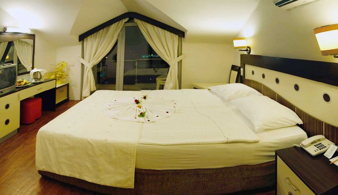 Slaapkamer van Hotel Lavitas in Side