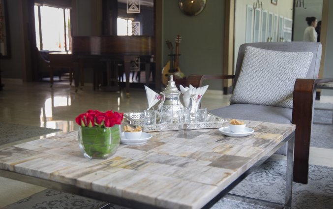 Zithoek met thee van Hotel & Spa Hivernage in Marrakech