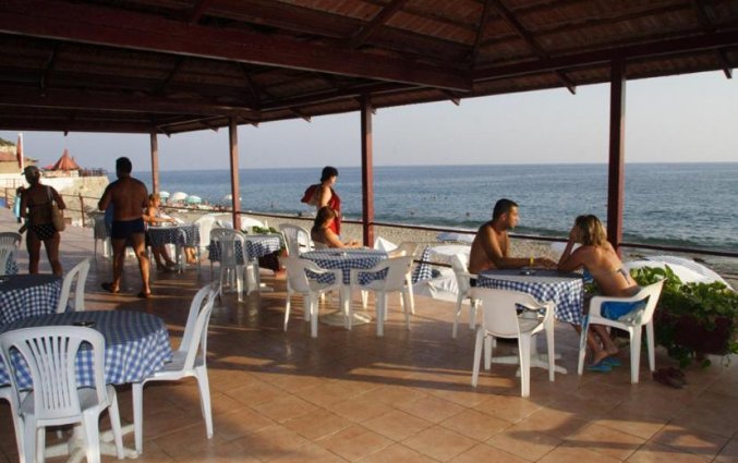 Terras van Hotel Blue Fish Alanya