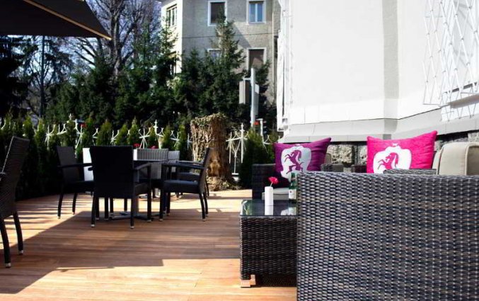Terras van Hotel Villa Carlton Salzburg