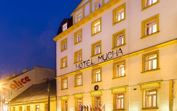 Gebouw van Hotel Mucha Praag