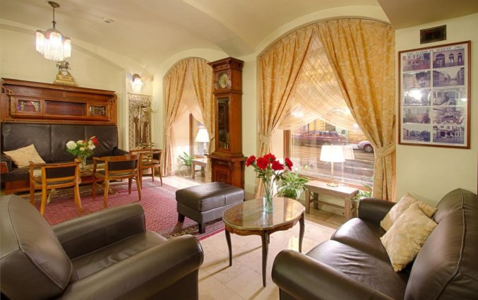 Lobby van Hotel Mucha Praag