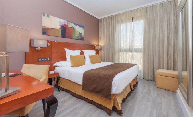 Tweepersoonskamer van Hotel Puerta de Toledo Madrid