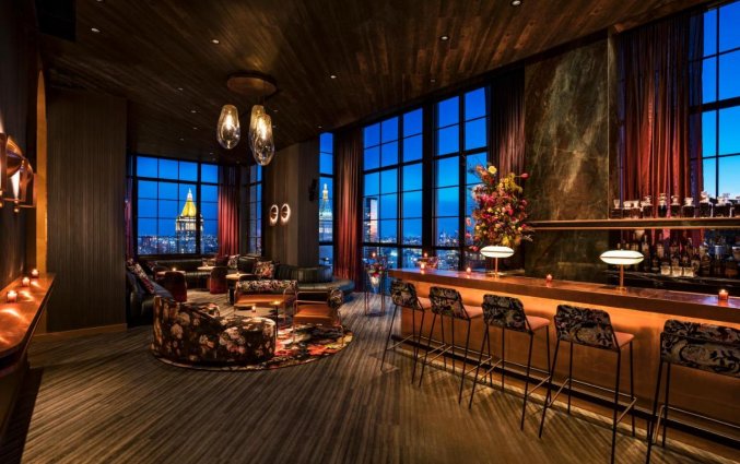 Lounge van hotel Moxy NYC Chelsea