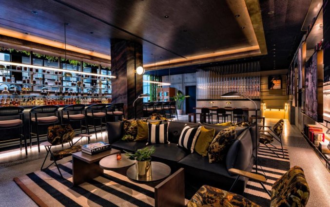 Lounge van hotel Moxy NYC Chelsea