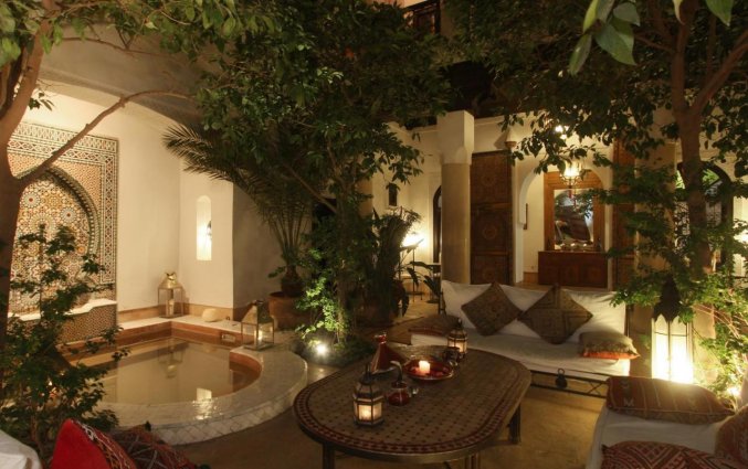 Binnentuin van Riad Karmela Marrakech
