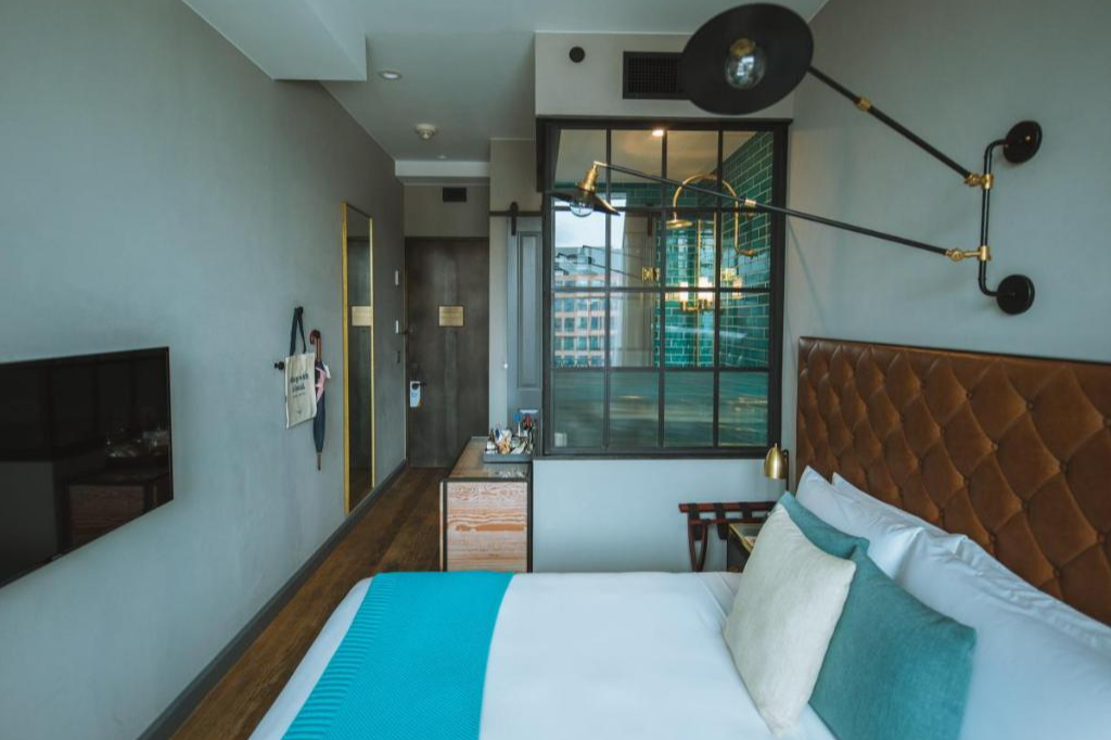 Tweepersoonskamer van hotel the Williamsburg