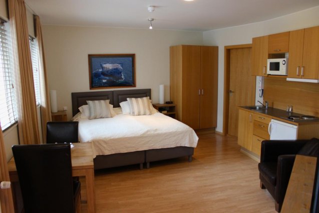 Tweepersoonskamer van Hotel Fron in IJsland