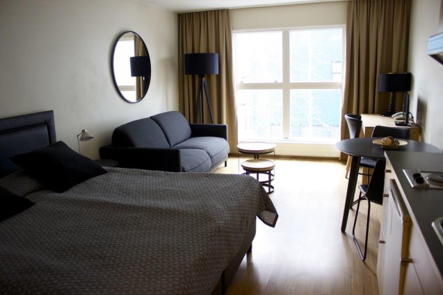 Tweepersoonskamer van Hotel Fron in IJsland