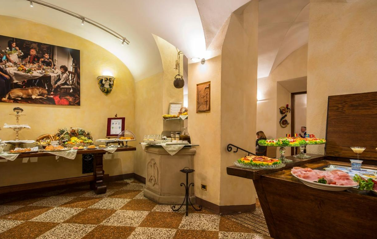 Ontbijtbuffet van Art Hotel Commercianti Bologna