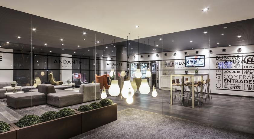 Lobby van hotel Andante in Barcelona