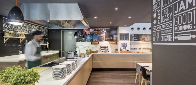 Ontbijt van hotel Andante in Barcelona