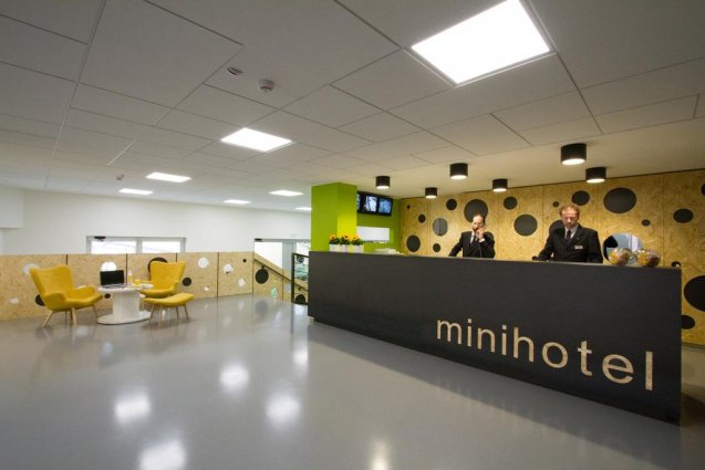 Receptie van Hotel Ornato Milaan